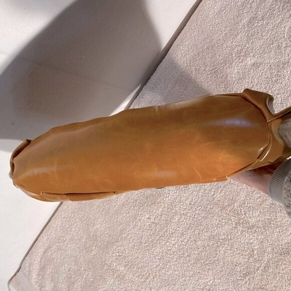 Espe Tan Vegan Leather Balloon  Bag with Shoulder Strap - Picture 8 of 13